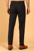 Veshbhoshaa Bluebird Men'S Black Texture Lycra Formal Trouser