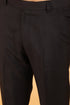Veshbhoshaa Bluebird Men'S Black Texture Lycra Formal Trouser