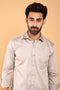 Veshbhoshaa Bluebird Men'S Sand Color Premium Satin Shirt