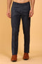 Veshbhoshaa Bluebird Men'S Dark Grey Lycra Formal Trouser