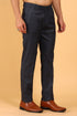Veshbhoshaa Bluebird Men'S Dark Grey Lycra Formal Trouser