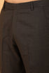 Veshbhoshaa Bluebird Men'S Dark Brown Texture Lycra Formal Trouser