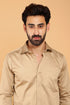 Veshbhoshaa Bluebird Men'S Sepia Color Premium Satin Shirt
