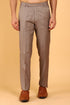 Veshbhoshaa Bluebird Men'S Sand Texture Lycra Formal Trouser
