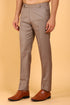 Veshbhoshaa Bluebird Men'S Sand Texture Lycra Formal Trouser