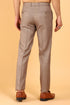 Veshbhoshaa Bluebird Men'S Sand Texture Lycra Formal Trouser