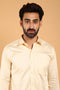 Veshbhoshaa Bluebird Men'S Butter Color Premium Satin Shirt
