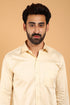 Veshbhoshaa Bluebird Men'S Butter Color Premium Satin Shirt