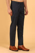 Veshbhoshaa Bluebird Men'S Black Lycra Formal Trouser
