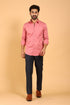 Veshbhoshaa Bluebird Men'S Pink Color Premium Satin Shirt