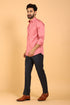 Veshbhoshaa Bluebird Men'S Pink Color Premium Satin Shirt
