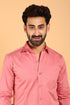 Veshbhoshaa Bluebird Men'S Pink Color Premium Satin Shirt