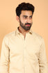Veshbhoshaa Bluebird Men'S Yellow Premium Satin Shirt