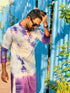 Kzari Regal Purple Tie & Dye Embroidered Kurta
