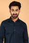 Veshbhoshaa Bluebird Men'S Dark Blue Premium Satin Shirt