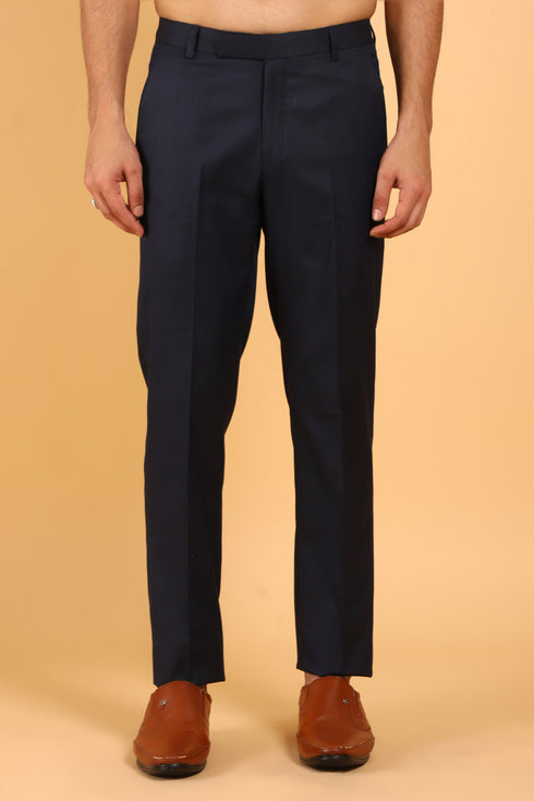 Veshbhoshaa Bluebird Men'S Polycotton Black Trouser