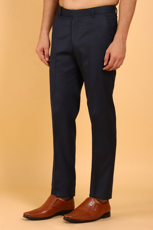 Veshbhoshaa Bluebird Men'S Polycotton Black Trouser