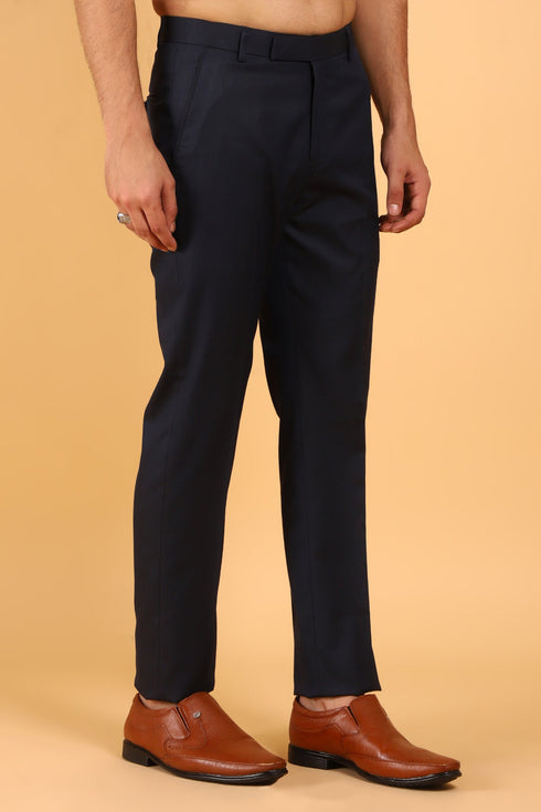 Veshbhoshaa Bluebird Men'S Polycotton Black Trouser