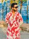 Kzari Vibrant Laal Shibori Rayon Kurta