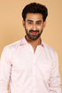 Veshbhoshaa Bluebird Men'S Light Pink Premium Satin Shirt