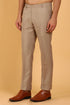 Veshbhoshaa Bluebird Men'S Sepia Texture Formal Trouser