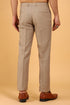 Veshbhoshaa Bluebird Men'S Sepia Texture Formal Trouser