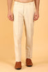 Veshbhoshaa Bluebird Men'S Wheat Texture Formal Trouser