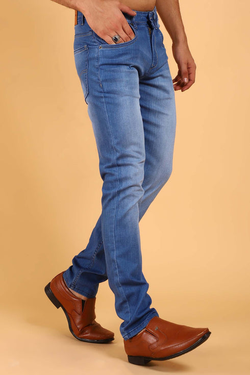 Veshbhoshaa Bluebird Men'S Light Blue Denim