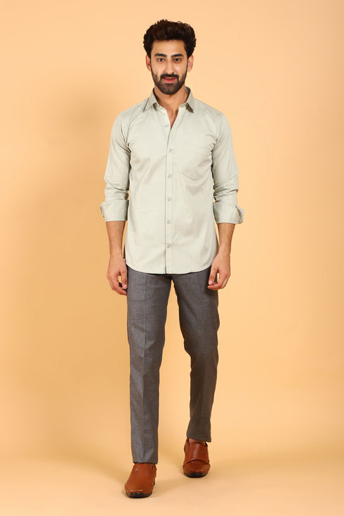 Veshbhoshaa Bluebird Men'S Cloud Color Premium Satin Shirt