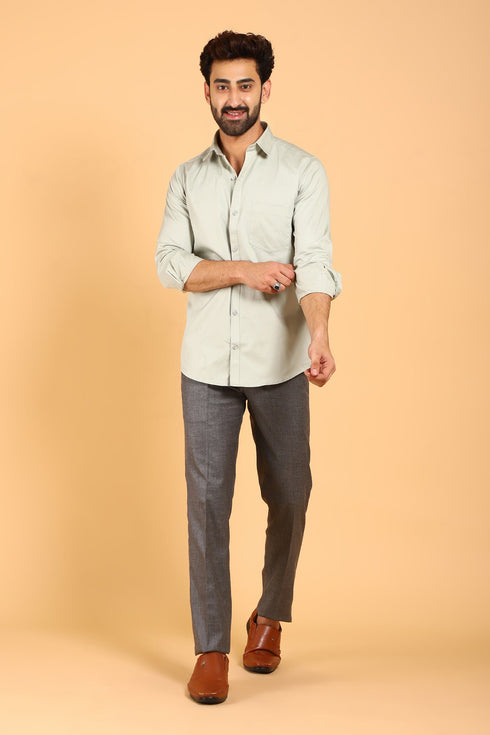 Veshbhoshaa Bluebird Men'S Cloud Color Premium Satin Shirt