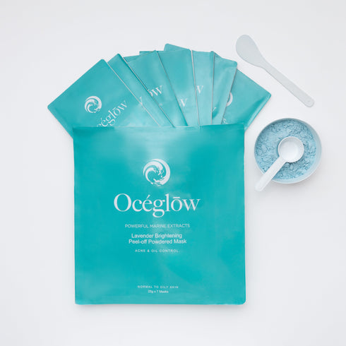 Oceglow Lavender Brightening Peel-Off Mask – 7 Sachets
