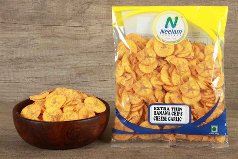Neelam Foodland Extra Thin Banana Chips Cheese Garlic