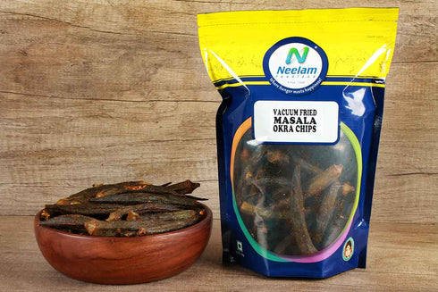 Neelam Foodland Vacuum Fried Masala Okra Chips