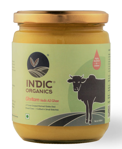 Indic Organics Forest Grazing Malnad Gidda Desi Cow's A2 Ghee