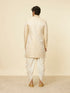 Manyavar Sand Beige Medallion Patterned Indo Western Set