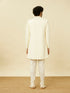 Manyavar Cream Diamond Patterned Indo Western Jacket Set