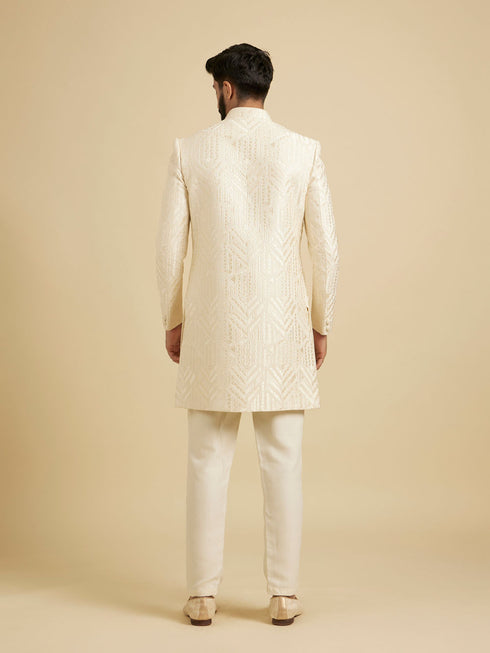 Manyavar Regal Cream Indo Western