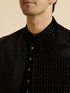 Manyavar Exquisite Black Velvet Indo Western