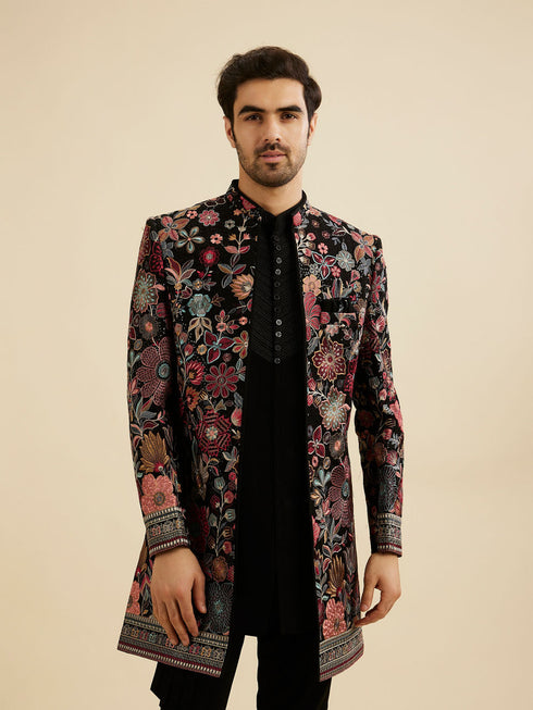 Manyavar Black Royalty Indo Western Ensemble