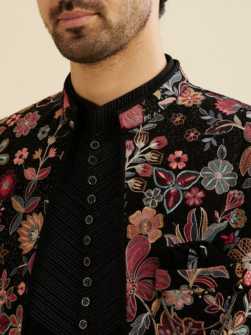 Manyavar Black Royalty Indo Western Ensemble