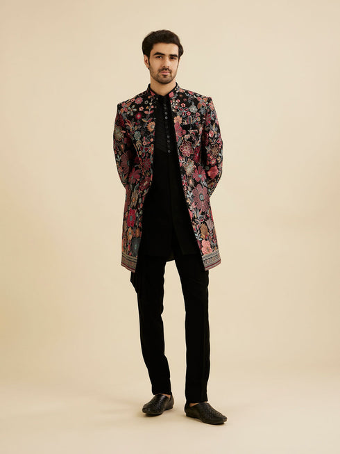 Manyavar Black Royalty Indo Western Ensemble