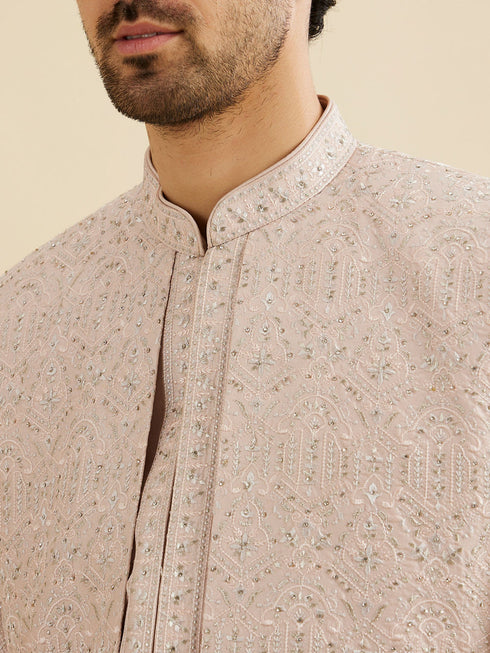 Manyavar Pink Elegance Indo Western