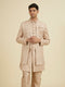 Manyavar Beige Elegance Indo Western