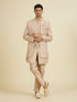 Manyavar Beige Elegance Indo Western
