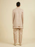 Manyavar Beige Elegance Indo Western