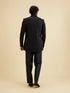 Manyavar Dark Blue Elegance Indo Western