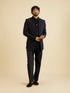 Manyavar Dark Blue Elegance Indo Western