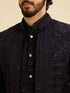 Manyavar Dark Blue Elegance Indo Western