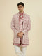 Manyavar Velvet Elegance in Pink Indo Western