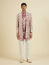Manyavar Velvet Elegance in Pink Indo Western